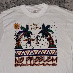Vintage 90s Bahamas Hey Mon, No Problem Tourist Tee